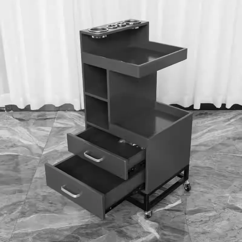 Beauty salon tool cabinet, hair salon mirror, drawer cabinet, hair cutting wooden storage