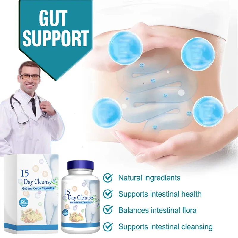 Gut and Colon Support 15-day Cleanse and Detox To Reduce Abdominal Pain,Bloating,Constipation and Aid Gut Health Anti-Cellulite