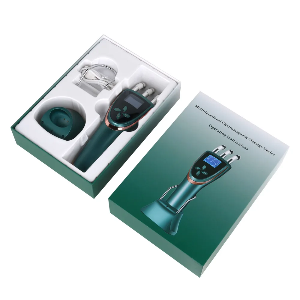 EMS micro-current hot compress three-pronged comb,vibration lifting beauty instrument, physiotherapy massager