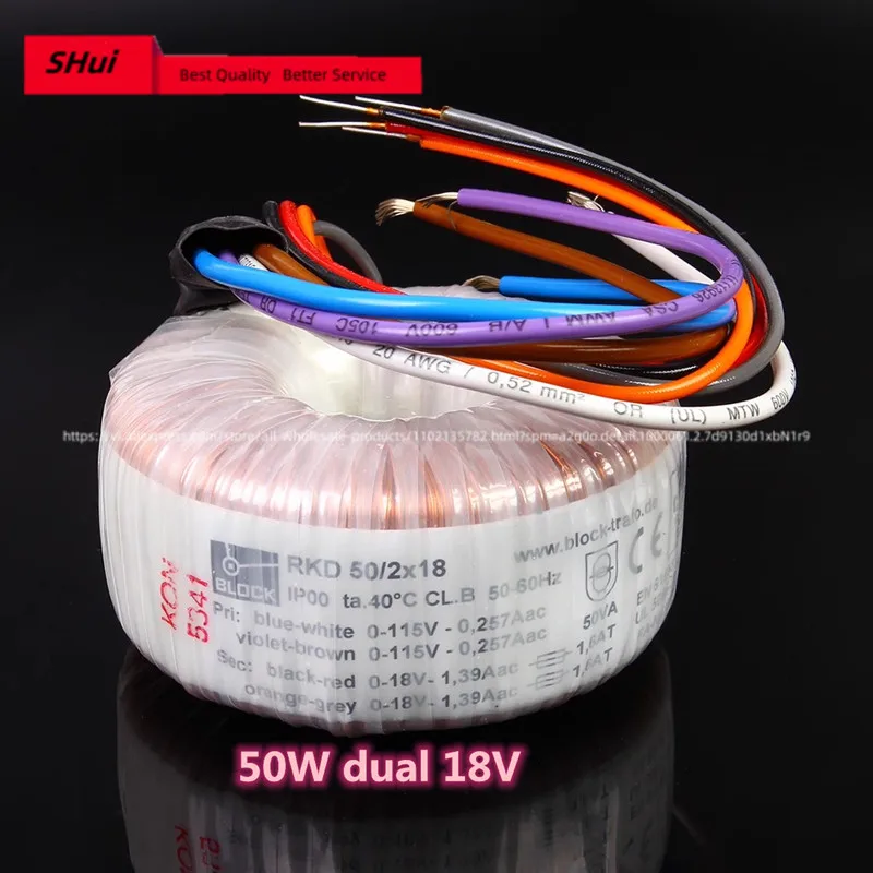 [Block] 50W dual 24V 18V 60W 18V imported ring transformer fever ring cow 50VA is better than porcupine Talema.