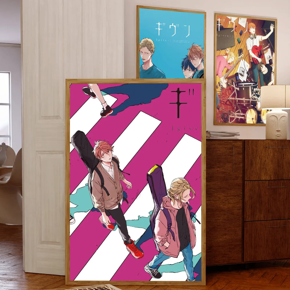 Anime Given DIY Sticky Poster Fancy Wall Sticker For Living Room Bar Decoration Wall Decor