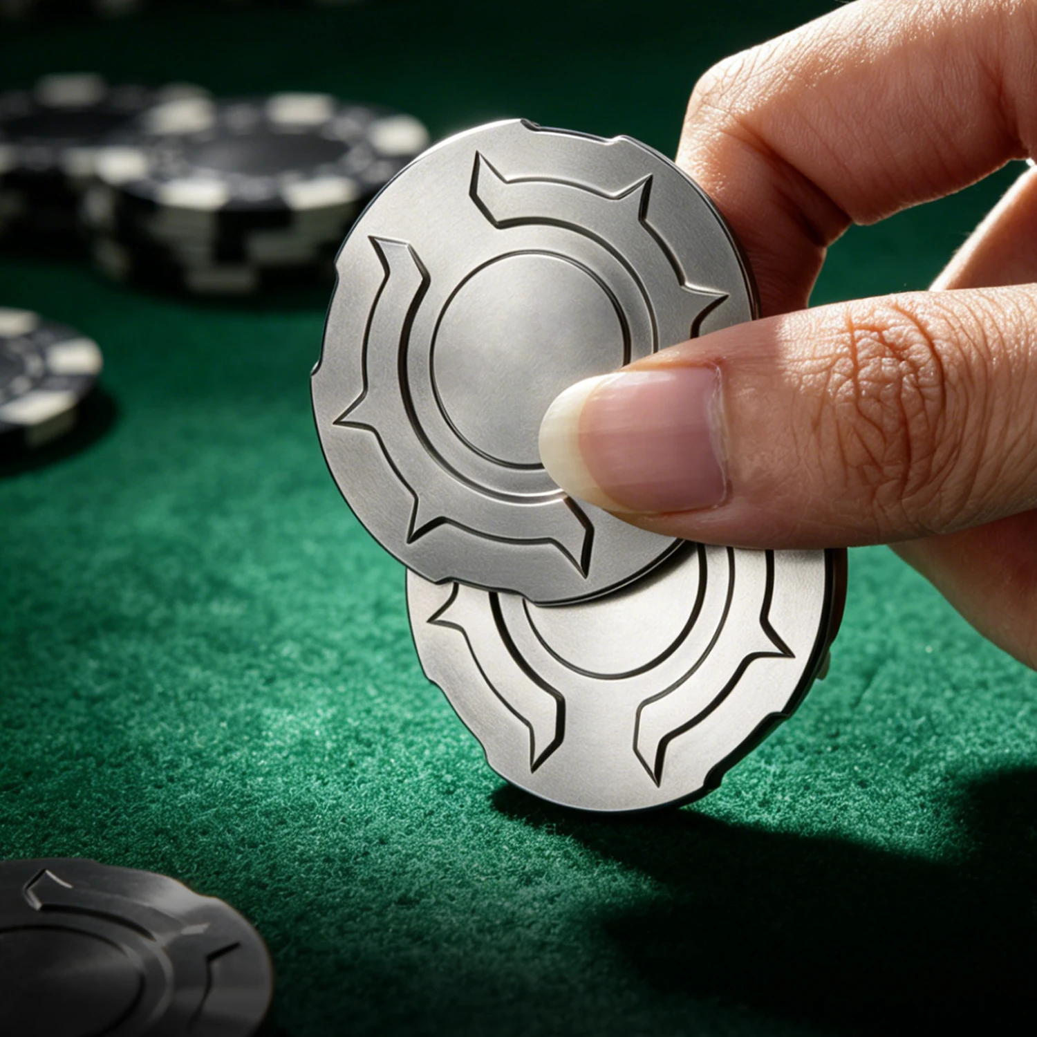 Titanium Alloy Poker Chip Fidg - Edc Carry Coins 评论和价格