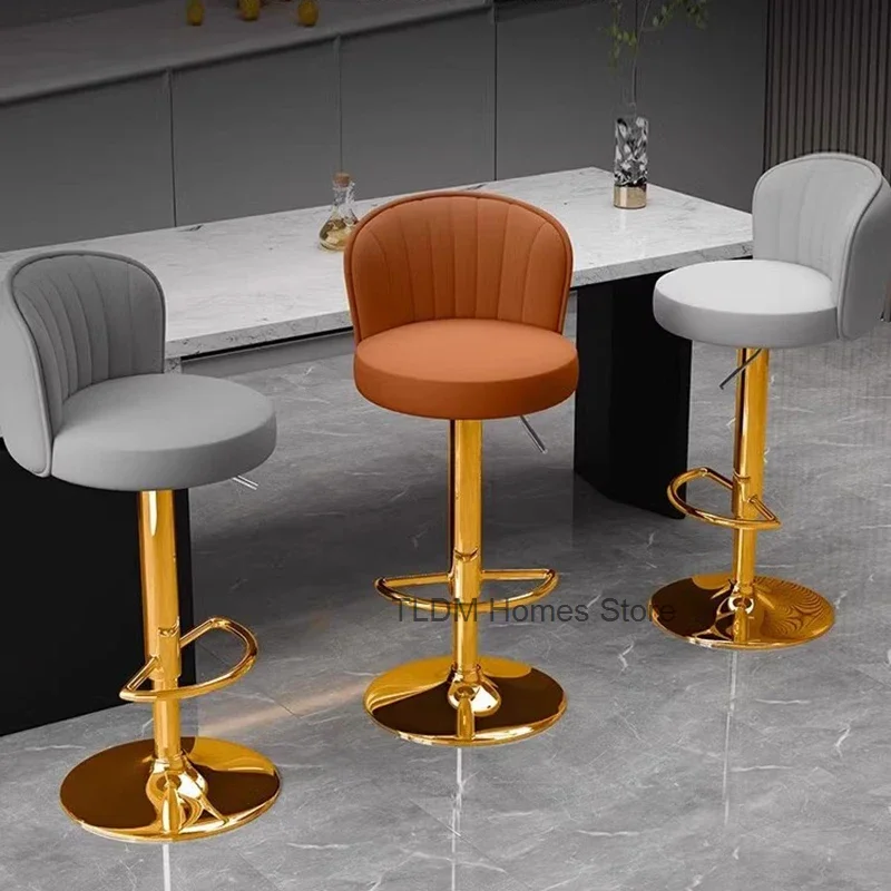 Luxury Office Bar Chair Kitchen Modern Nordic Bar European Home Metal Tabourets De Bar Furniture Decoration