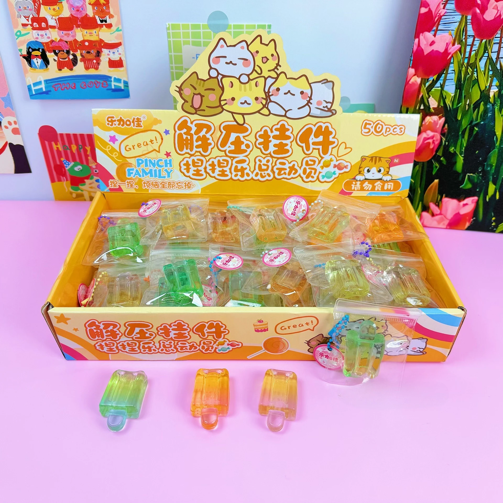 Mini Kristall-Eis am Stiel Quetschspielzeug, Stressabbau-Spielzeug, Entspannend, Angstlindernd, Stressabbau-Spielzeug Geschenk – Detail 4
