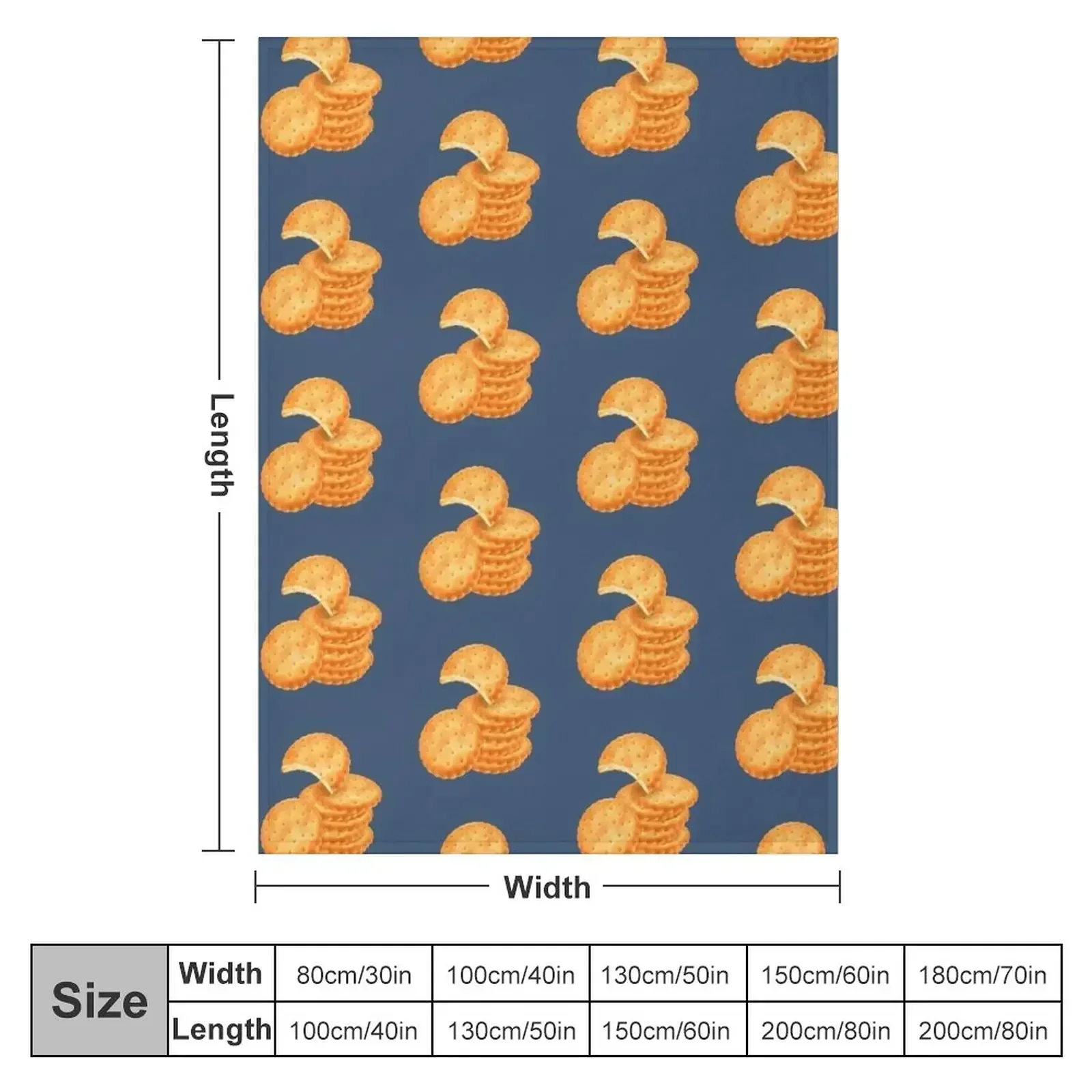 Stack of Round Crackers Throw Blanket couch cozy soft plush fuzzy picnic outdoor blanket