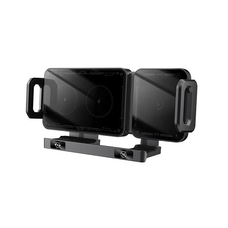 

Вращающееся на 360 градусов беспроводное зарядное устройство для сотового телефона 15 Вт, 12 В, тип C, автоматический зажим, автомобильный держатель для мобильного телефона, беспроводное зарядное устройство