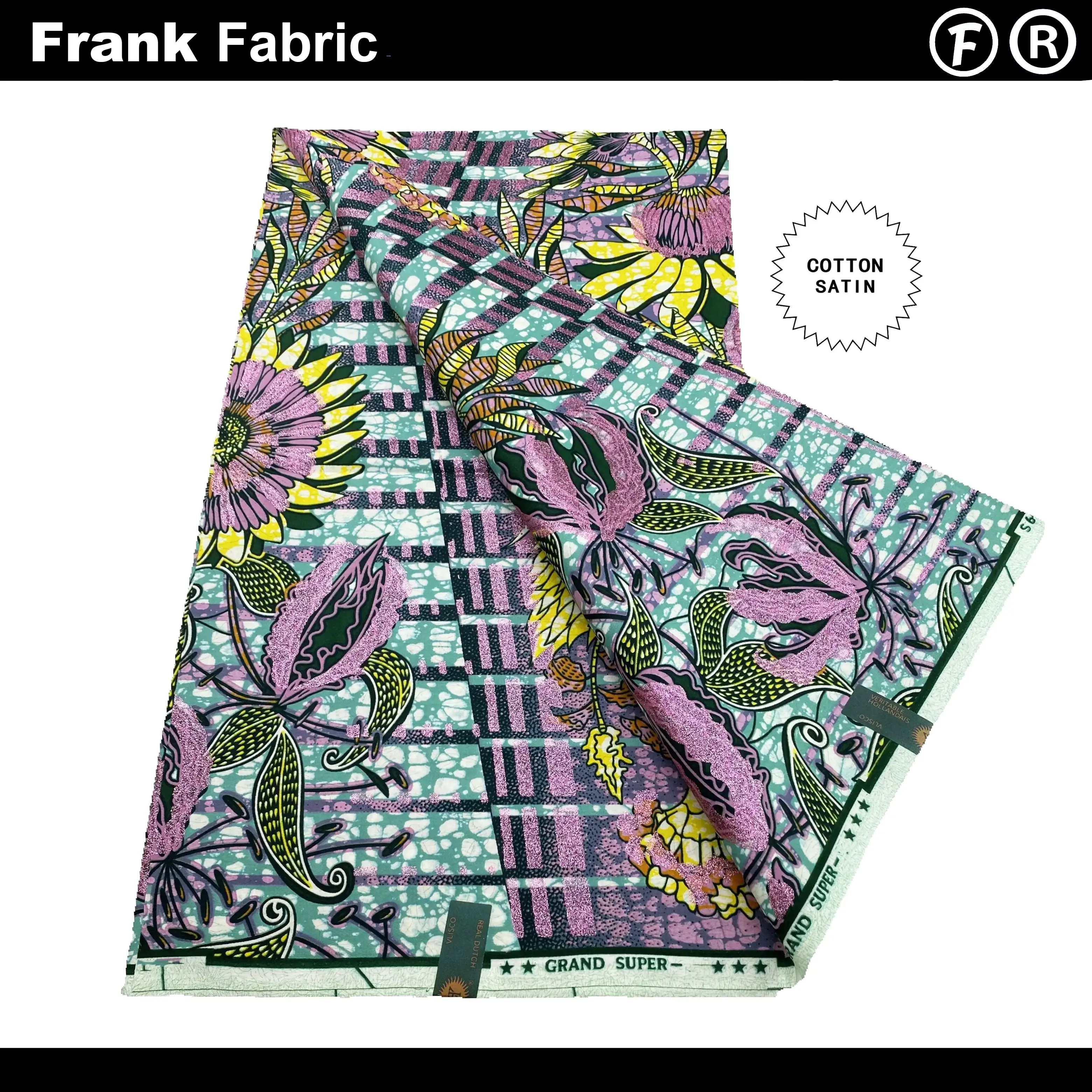 

Certified Grand Super Ankara Wax Original Fabric From Holland For Dress 6 Yards Dutch Ankara Fabric With QR Code VLSG2508.131