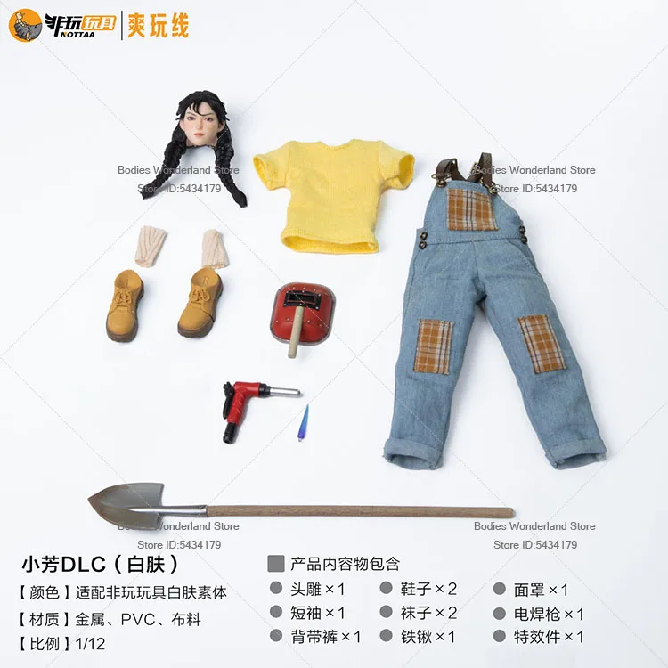 

Набор одежды Nottaa в масштабе 1/12 для женской фигурки солдата Сяофан/Селены, аксессуары для сцен, с головой, для 6-дюймовой фигурки с бледной/желтоватой кожей