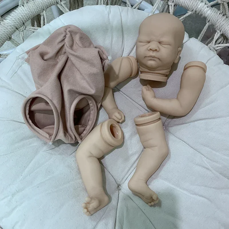 17Inch Unfinished Reborn Kit Kovu Premie Sleeping Baby Touch Soft DIY Unpainted Blank Doll Parts with Cloth Body