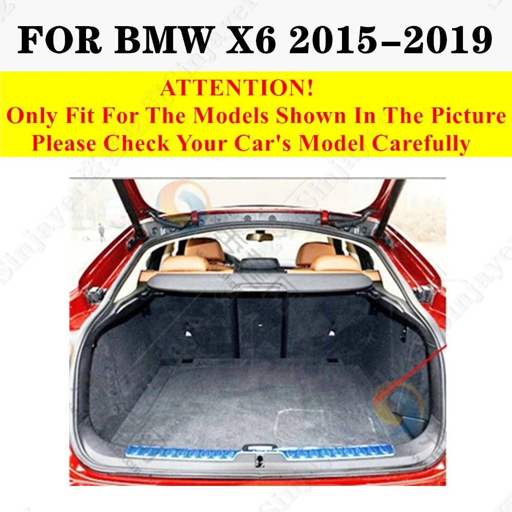 High Side Car trunk mat for BMW X6 F16 2019 2018 17-2015 XPE Rear Cargo Protect Cover Liner Vehicles Tail Boot Tray luggage Pad