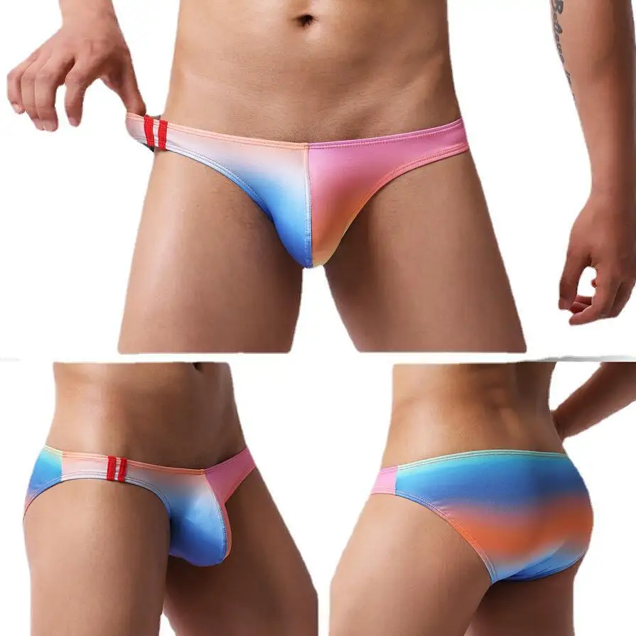 

Men's Briefs U Convex Bikini Underwear Low Waist Slip Hombre Elastic Male Breathable Underpants Nylon Triangle Underpants