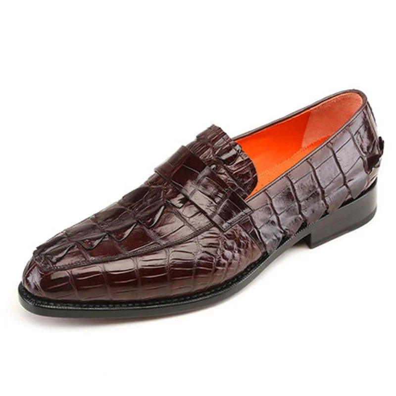 

Meixigelei/Новое поступление, мужская обувь из крокодиловой кожи, мужская обувь, мужская деловая молодежная мужская обувь для отдыха с круглой головкой