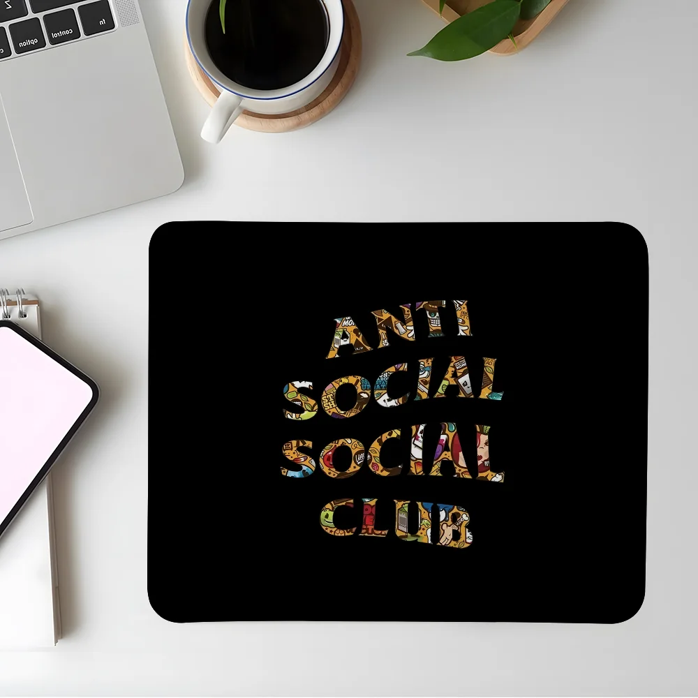 ANTI SOCIAL SOCIAL CLUB Mouse Pad Esports Mousepad Laptop Computer Locking Edge Office Desk Mat Rubber Small Anti Slip Pad