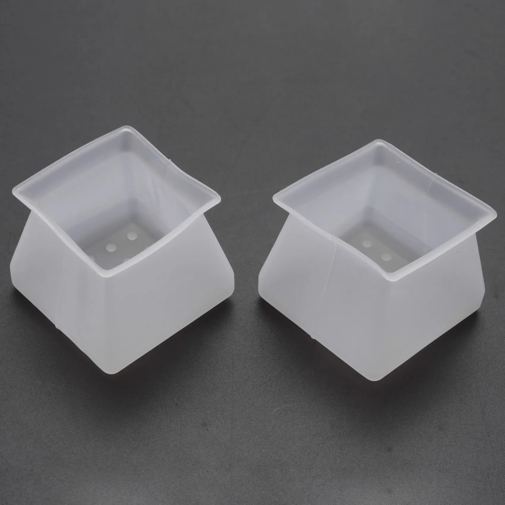 ABMH-64Pcs Furniture Silicon Protection Cover - Square Silicone Chair Leg Floor Protectors - Chair Leg Caps Table Feet Cover