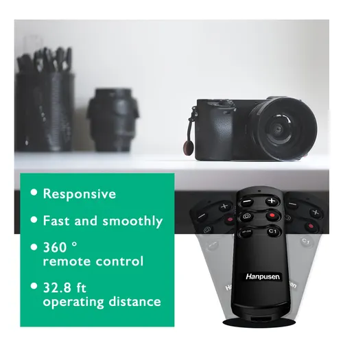 Imagen 2 del producto Hanpusen RMT-P1BTA Cámara Disparador inalámbrico remoto Tome fotos y vídeos para Sony ZV-1F, A7RV, A7IV, ZV-E10, A6700, A7CR