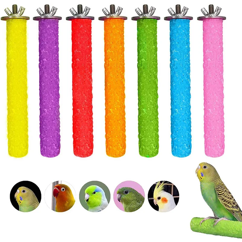 Y17A 21 Pcs Grip Bird Cages Perch For Conures Parakeets Lovebirds Cockatiels, Good For Keep Nails And Beaks In Top Condition