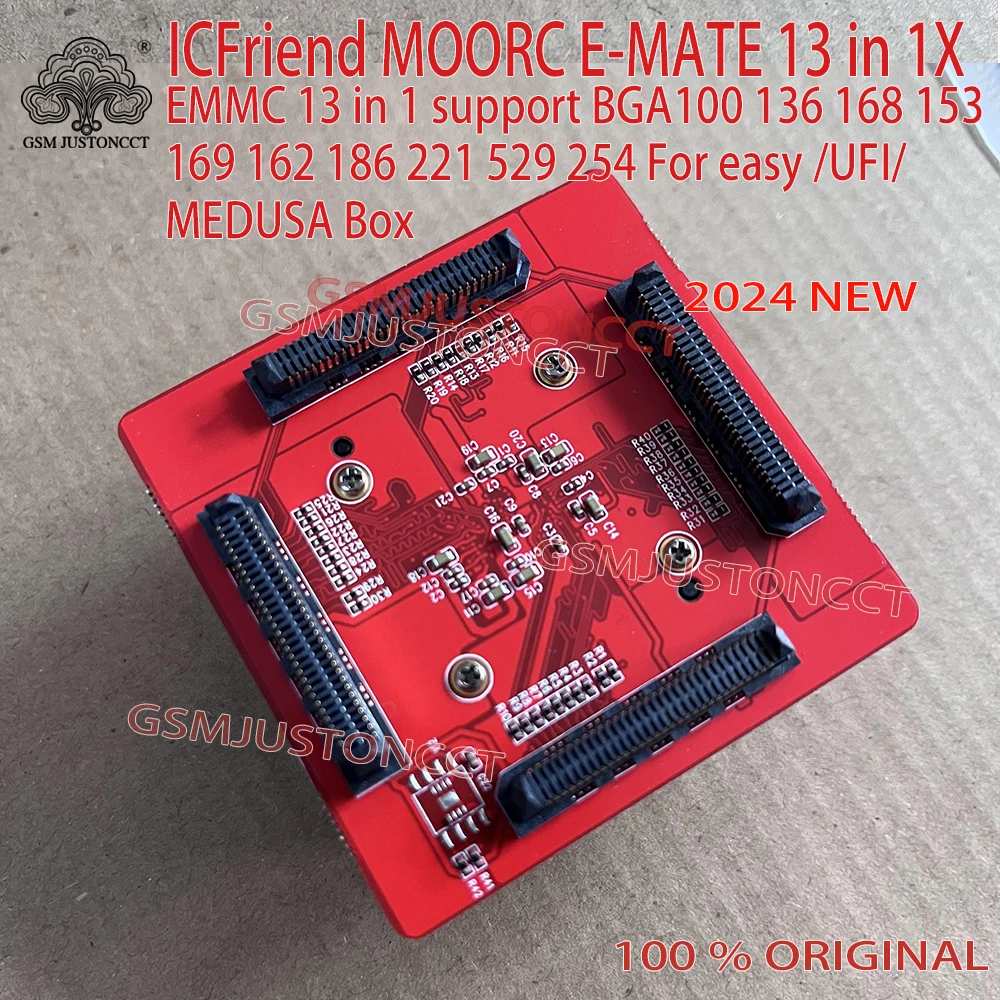 2024 MIPITESTER MOORC ICFRIEND High Speed E-MATE E MATE PRO EMMC ICs-eMMC 13 in 1 BGA with Easy jtag plus,UFI Box,MEDUSA Pro II