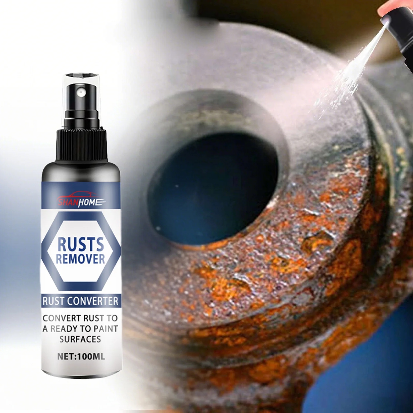 Effective Rust Remover and Lubrication for Car Wheels and Metal Surfaces:  Descaling,  Dehumidification, and Relaxing Rust