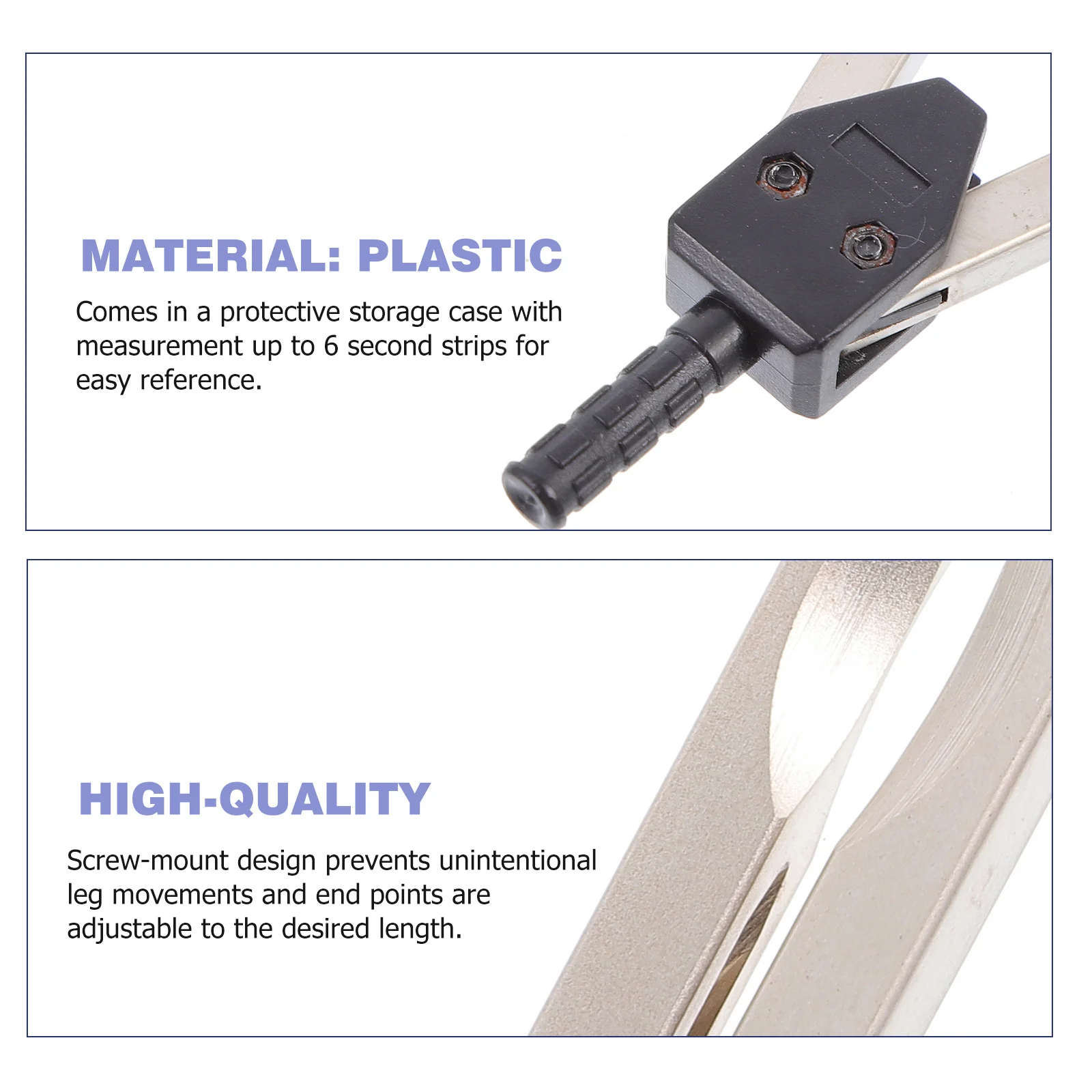 

Durable Electrocardiograph Measuring Caliper Anti-Movement Screw Design Electrocardiogram Divider Nursing Medical Tool