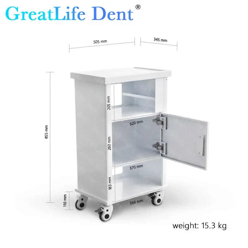 GreatLife Dent Mobile Medical Dental TC-5 PT-B/A AP-B/A Scaler Cart Cabinet Trolley AFR-2000 Filter With Pressure Reducing Valve