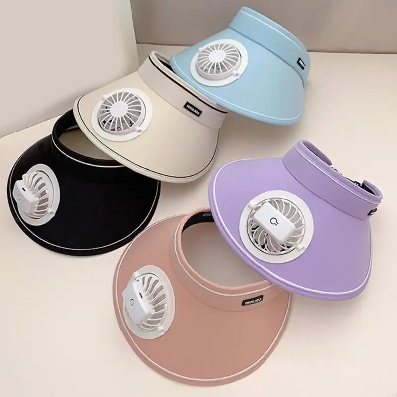 Batterij bediende zonbeschermingshoed met afneembare koelventilator Ademharde hoed