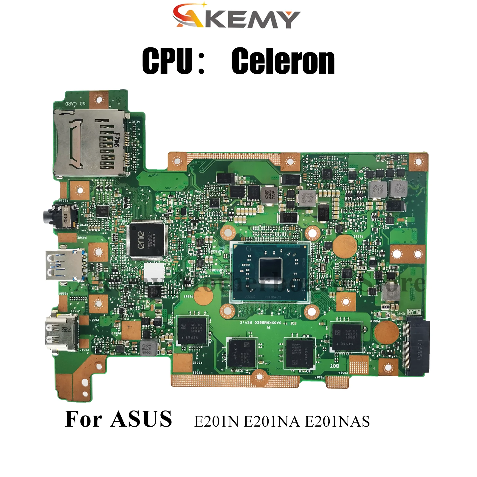 

Материнская плата для ноутбука E201NA для ASUS EeeBook E201NAS E201NA E201N, материнская плата для ноутбука с процессором Celeron, 100% тестирование, ОК, быстрая доставка