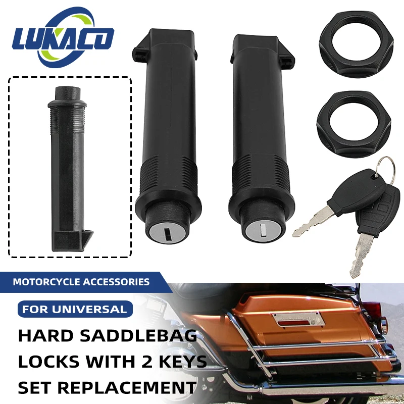 

Universal Motorcycle Accessories Rear Hard Saddlebag Locks Set With 2 Keys Black 1 Set For Harley Honda Yamaha Suzuki Kawasaki