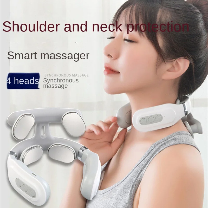 YY Neck Massager Neck Massager Cervical Vertebra Physiotherapy Instrument USB Wireless Smart