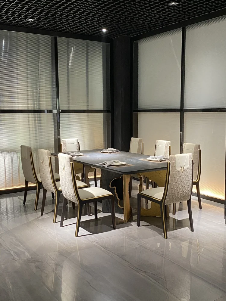 dining table set for 8 dining room furniture table set 8 chairs Italian luxury goods, modern and simple, for villas