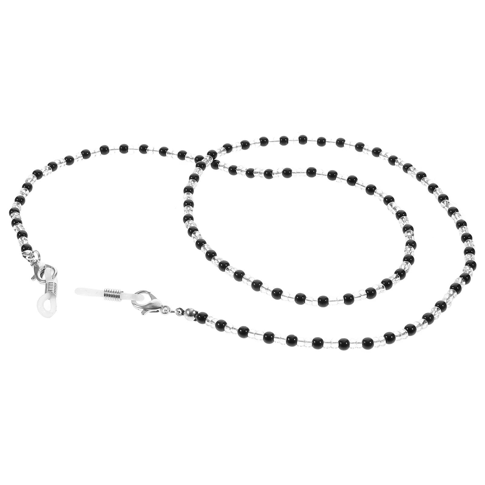 

Black White Pearl Glasses Chain Eyeglass Lanyard Mask Holder for Women Plastic Pearls Straps Keeps Glasses Mask Secure