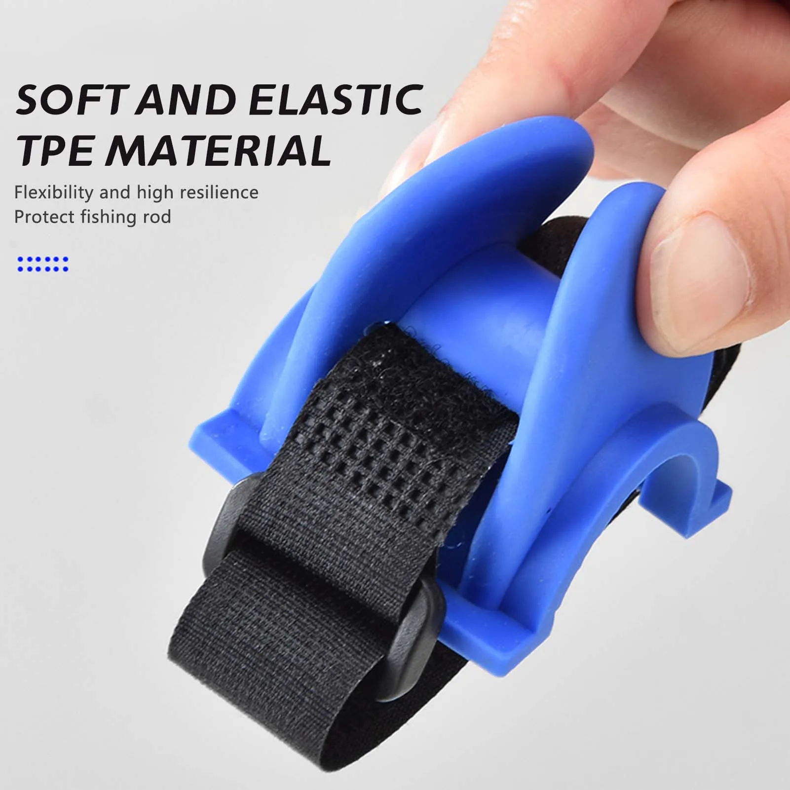 U Shaped Fishing Rod Bracket Portable TPE Fishing Rod Holder Fishing Boat Railing Fixing Rod For Fishing Rod Sea Pole Fishrod