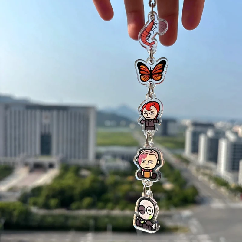 in Stock 10th Anniversary Rusty Lake Rose Albert Harvey Acrylic mini  Keychain Pendant Decoration birthday Gifts
