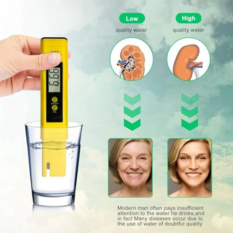 PH And TDS Meter Combo Digital PH Water Tester 3-In-1 TDS Temperature & EC Meter For Drinking Water, Hydroponicsetc