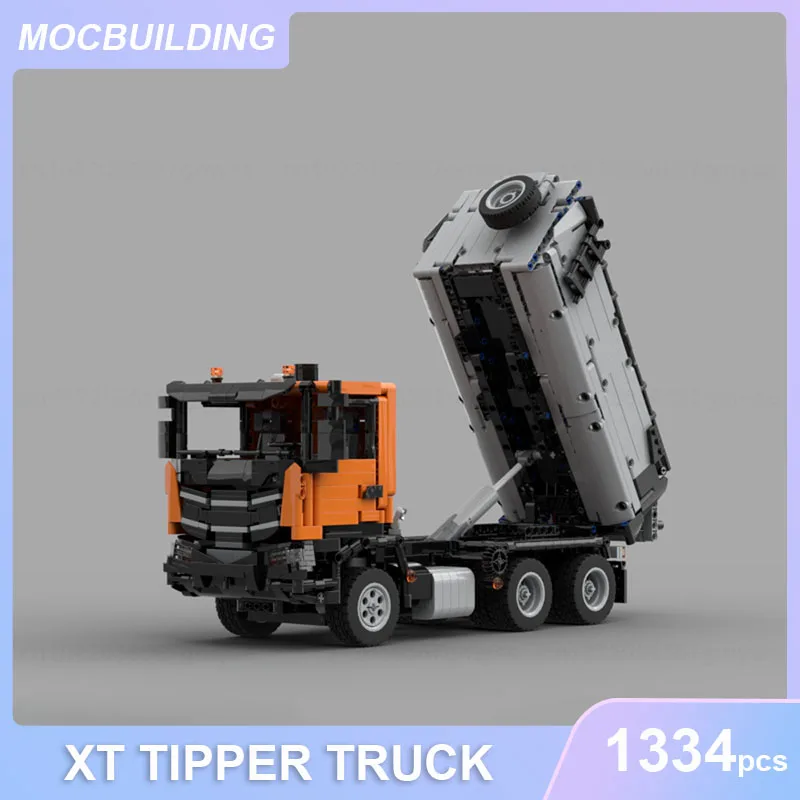 Low Loader Trailer 1:21 Scale Model MOC Building Blocks DIY Assemble Bricks Transportation Educational Creative Toys Gift 698PCS