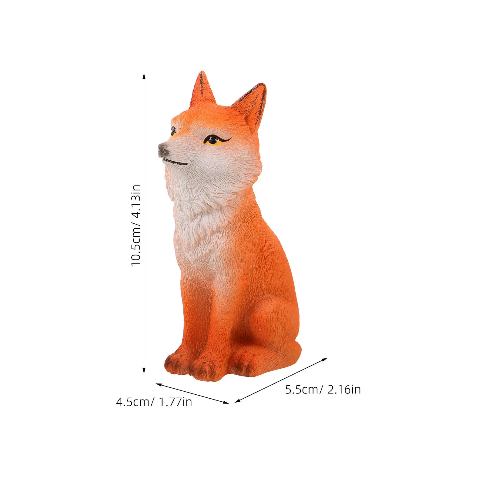 Mini Resin Fox Statue Lifelike Fairy Garden Figurine for Bonsai Plant Pots Outdoor Micro Landscape Decor