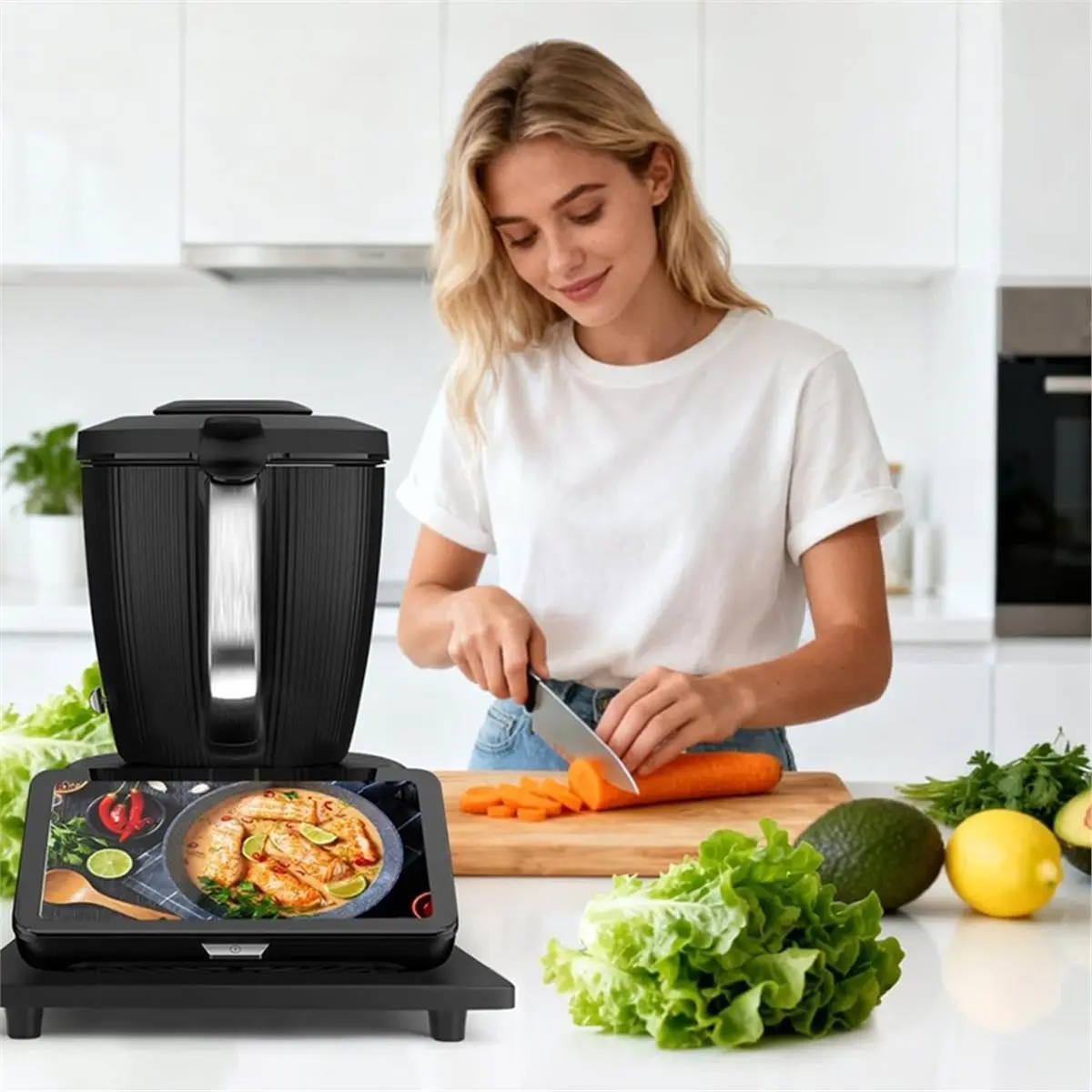 Silicone Display Cover For Thermomix TM7 Guard Kitchen Appliance Accessory Dustproof Waterproof Protective Frame Shell