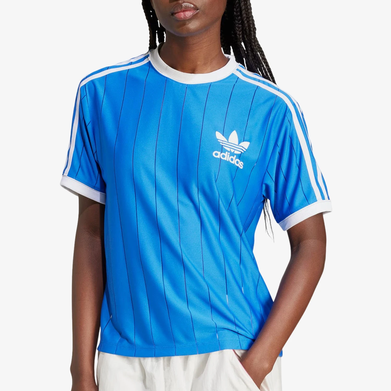 

Оригинальная женская повседневная дышащая спортивная футболка Adidas Three Stripes IY7233