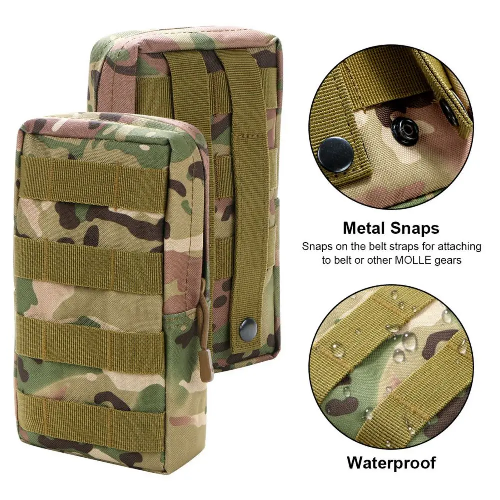 Tactical Molle Water Bottle Bag Pouch Upgraded Travel Holder Sport Bag Outdoor Hydration Waterproof For Camping Hiking Fishing