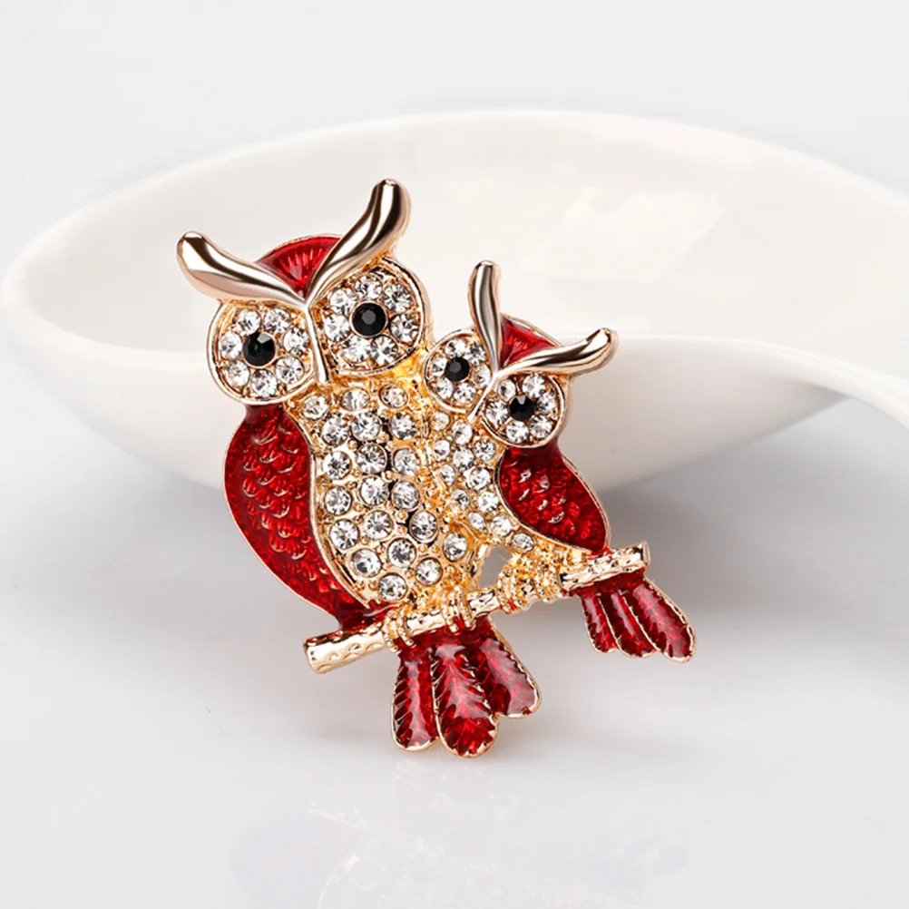 Brooch Pin Owl Shape Breastpin Costume Props Decoration Small Gift Creative Brooches Temperament