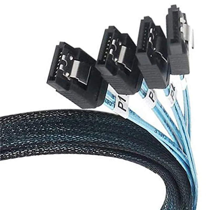 2X Internal Mini SAS To SATA Cable, SFF-8643 To SATA Forward Breakout Compatible With Raid Controller Hard Drive (3.3Ft)