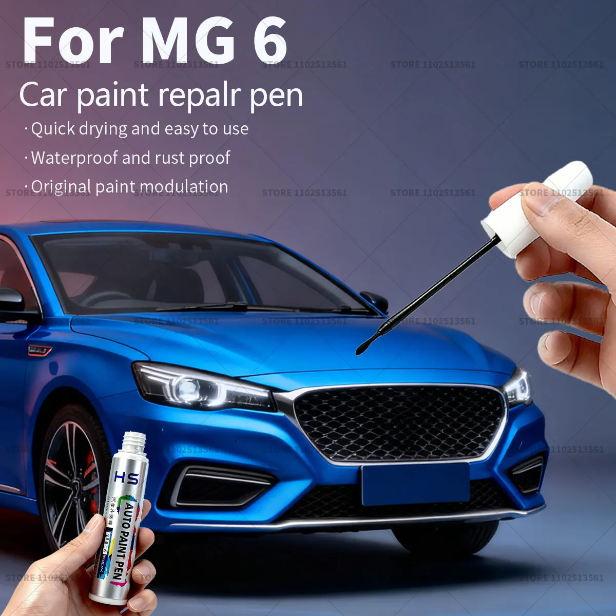 

Car Paint Repair Pen Touch Up Scratch Remover DIY Auto Accessories For MG 6 Red RSJ White 018 Gold DSA Gray 023 Silver MBB Black