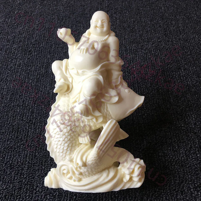 

White Maitreya Buddha Statue Home Decoration Accessories Living Room Fireplace Decoration Laughing Buddha Statue Crafts
