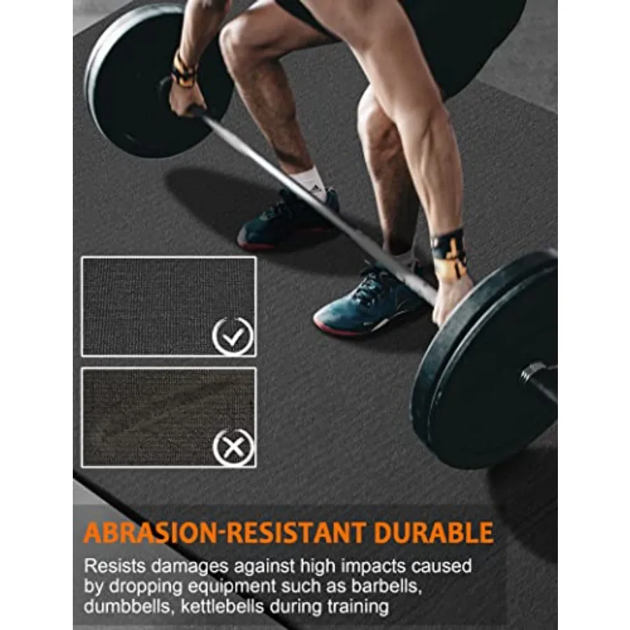 حصيرة تمرين كبيرة 8'x5'12'x6' حصيرة تمرين للمنزل سجادة رياضية ممارسة الثقيلة أرضيات الصالة الرياضية سجادة لياقة بدنية كبيرة اليوغا حصيرة القلب