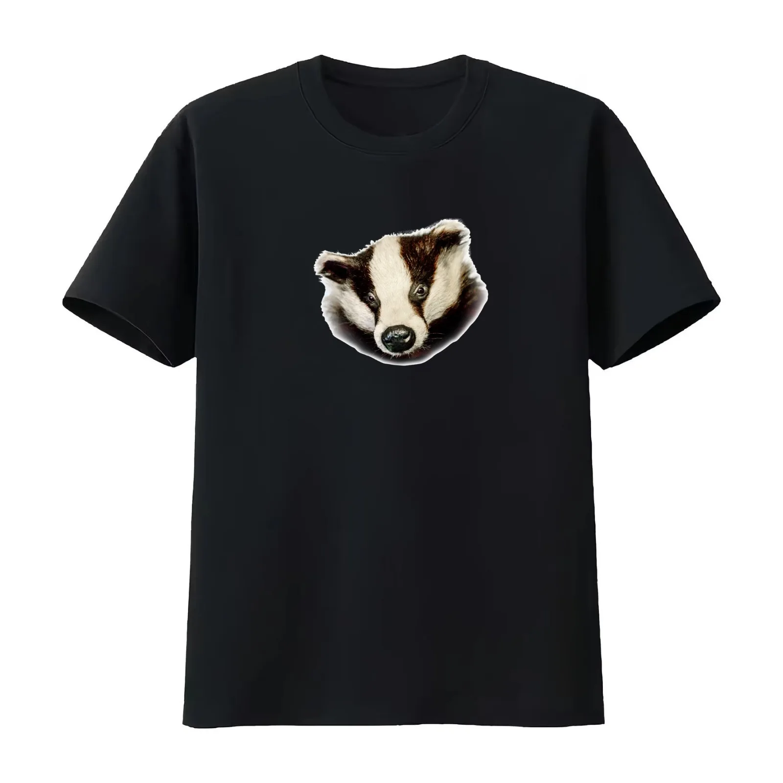 Mr Brock the Badger head T-Shirt Summer Casual Cotton Tee Oversized Streetwear Tops Vintage Graphic Print Unisex Men Women