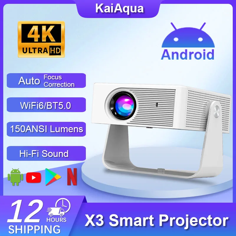 

2025 Portable Mini projector,4K HD Cable Screen Mirroring, HDMI/USB/Audio Connectors, Compact and Lightweight Smart projector