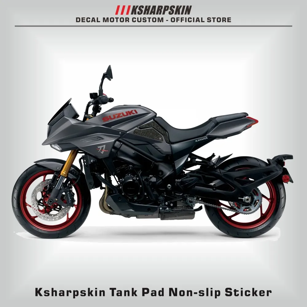 Motorcycle protection pad tank grip fuel tank pad sticker gasoline knee traction side Non-slip decals for SUZUKI KATANA 2020-25