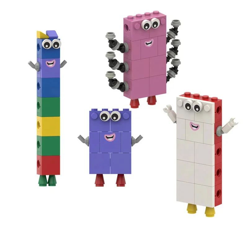 Décennie s de construction numériques Numberblocks pour enfants, petit carré, homme transformable, jeux de cartes, beurre, cadeaux d'anniversaire faits à la main