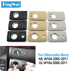 LHD Car Interior Front Left Headlight Switch Button Panel Trim Cover Replacement For Benz W164 ML GL 300 350 450 500 2005-2011