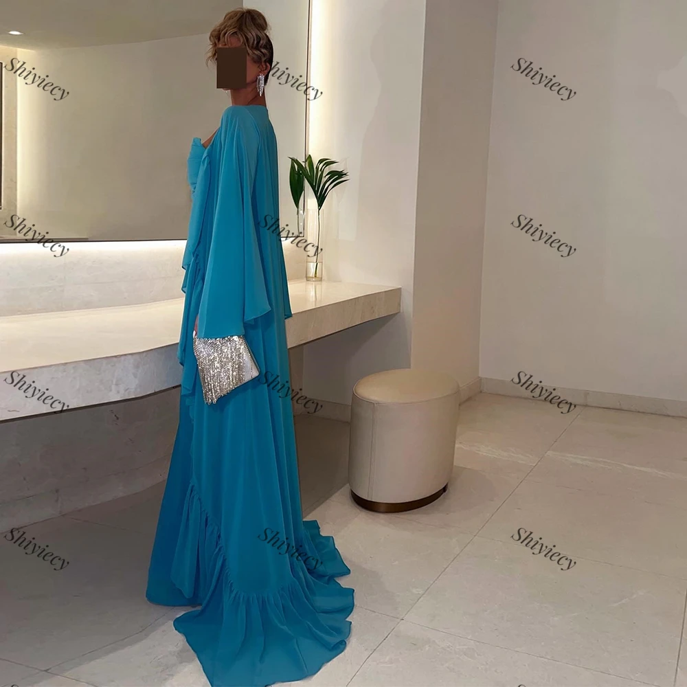 Strapless Formal Evening Dress Pleat Shawl Sleeveless Floor Length Elegant Chiffon Prom Gown Saudi Aribia Special Occasion Dress