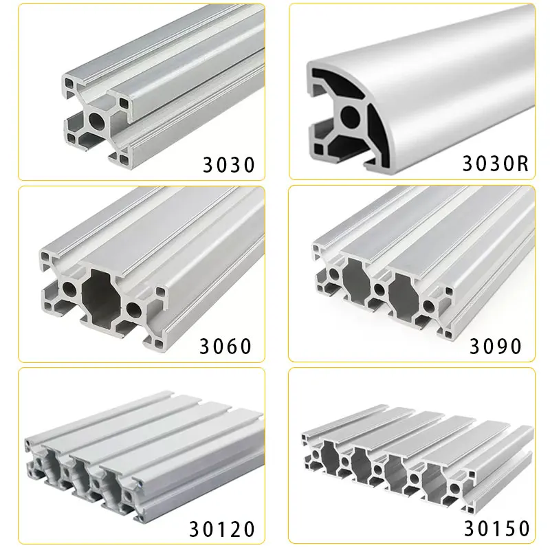 

1PC 3030 3060 3090 30120 30150 T-slot Aluminum Profile 200 300 500 550 mm Linear Rail Extrusion Extrusion CNC 3D Printer Parts